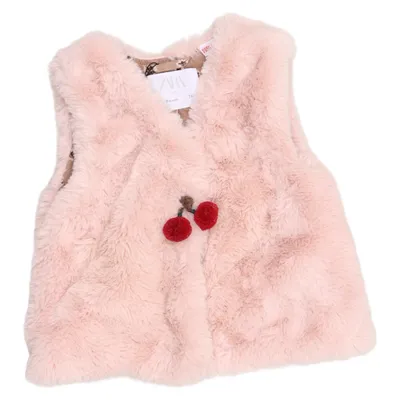 Outer vest (Pink) from Zara Baby Cotton, Polyester