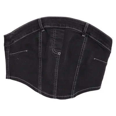 Top tube (Gris) de NLY Jeans Coton, Élasthane, Polyester