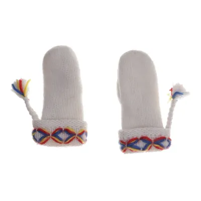 Mittens (Beige, Multicolored) from Börjesson Polyester, Wool