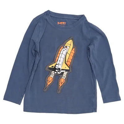 Lange mouwen shirt (Blauw) van Happy Kids by Tchibo Elastaan, Organisch katoen