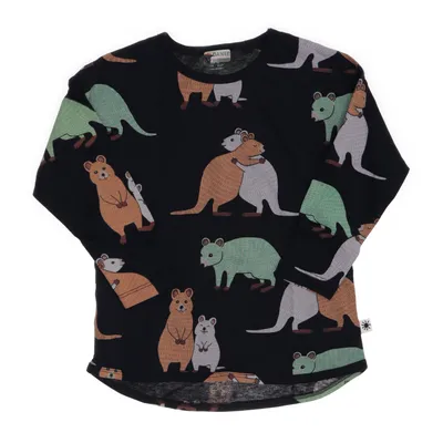 Långärmad t-shirt (Svart, Flerfärgad) från Lindex