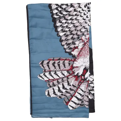 Scarf (Blå, Flerfärgad) Silke
