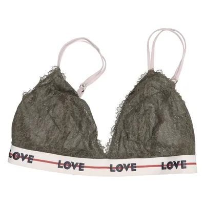 Bralette (Green) from Love Stories x H&M Polyamide, Elastane