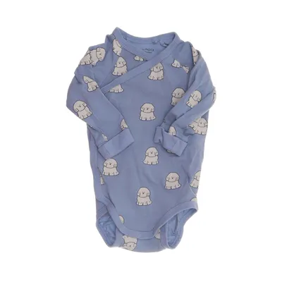 Body (Blå, Flerfärgad) från Lindex Newborn Bomull, Elastan