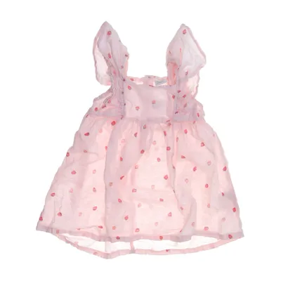 Klänning (Rosa, Röd) från Lindex Bomull, Linne