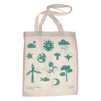 Canvas bag (Beige, Green) from Organic Basics