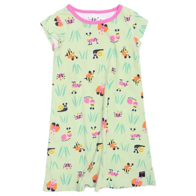 Dress (Green, Multicolored) from Polarn O. Pyret Cotton, Elastane