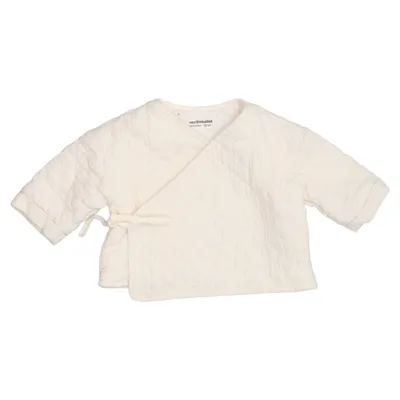 Cardigan cache-cœur (Blanc) de Vertbaudet Coton, Polyester