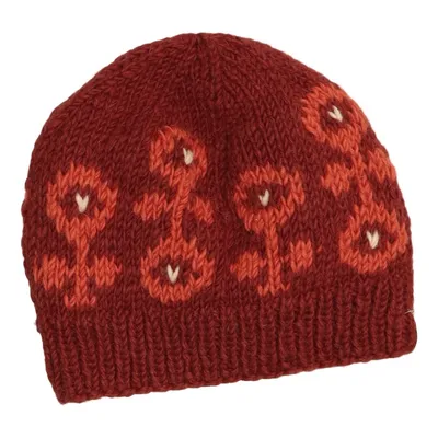 Beanie (Bruin, Meerkleurig) van Tranquillo Gerecycled polyester, Wol