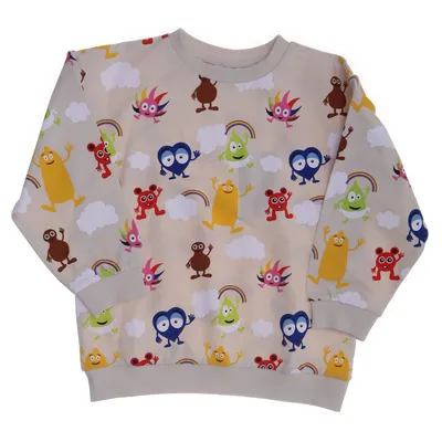 Collegetröja (Beige, Flerfärgad) från Babblarna x KappAhl Bomull, Elastan