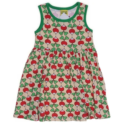 Klänning (Beige, Flerfärgad) från Duns Ekologisk bomull