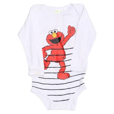 Romper (Wit, Rood, Zwart) van Sesame Street Organisch katoen