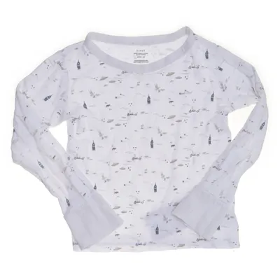 Långärmad t-shirt (Vit, Flerfärgad) från Livly Bomull