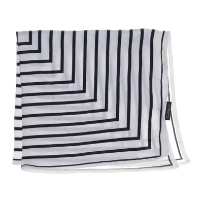 Zakdoek (Wit, Zwart) van Glitter Polyester