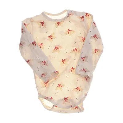 Body (Beige, Flerfärgad) från Konges Sløjd Elastan, Ekologisk bomull