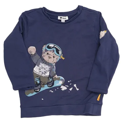 Lange mouwen shirt (Blauw) van Steiff Katoen, Elastaan