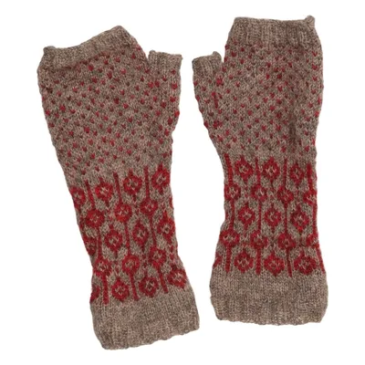 Mitaines (Marron, Rouge)