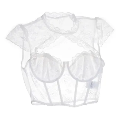 Bustier (Vit) från Shein Elastan, Polyester
