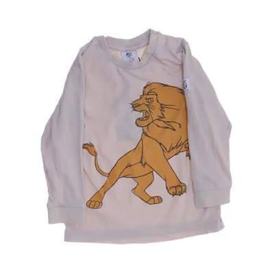 Sweatshirt (Beige, Geel) van Disney x Polarn O. Pyret Elastaan, Organisch katoen