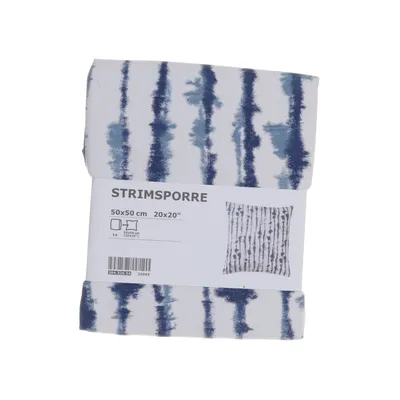 Cushion cover (White, Blue) from IKEA Cotton