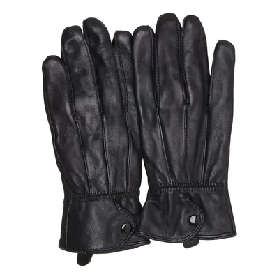 Leather gloves (Black) from Ernsting's Family Leather, Polyester