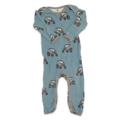 Barboteuse (Bleu, Gris) de Småfolk Coton, Élasthane