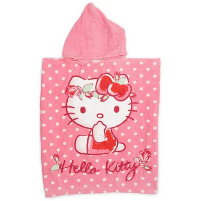 Badcape (Rosa, Vit, Röd) från Hello Kitty by Sanrio