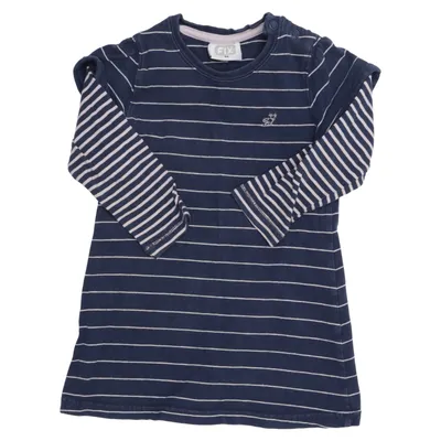 Robe (Bleu, Blanc) de Fix Coton, Élasthane