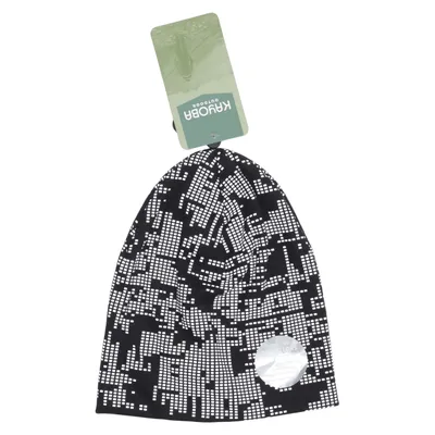 Beanie (Black, White) from Kayoba Cotton, Polyester
