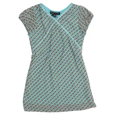 Jurk (Blauw, Groen, Rood) van Petit Louie Polyamide, Polyester