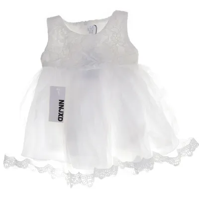 Flower girl dress (White) from NNJXD Polyester, Viscose