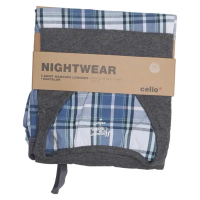 Pyjama (Bleu, Gris, Blanc) de Celio Coton