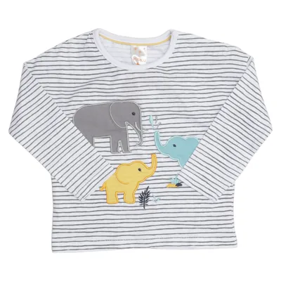 Long sleeve T-shirt (White, Gray, Multicolored) from Pusblu Cotton
