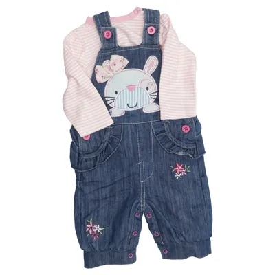 Tuinbroek (Blauw, Roze, Wit) van Lily & Jack Katoen