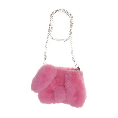 Axelremsväska (Rosa) Pälsimitation