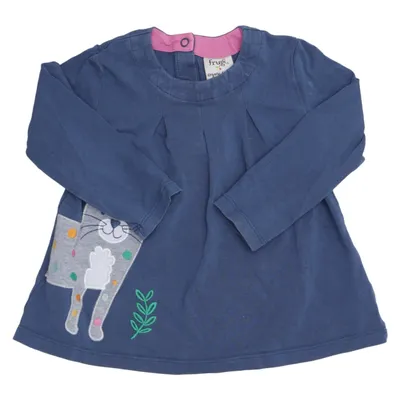 Tunika (Blå) fra Frugi Elastan, Økologisk bomuld