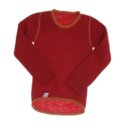 Baselayertrøje (Rød, Orange) fra Woolpower Elastan, Merinould, Polyamid, Polyester