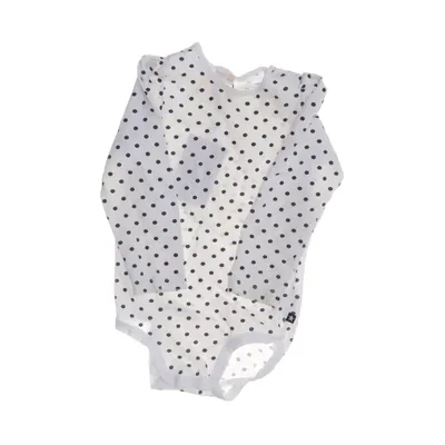 Body (Vit, Blå) från Baby by Lindex Elastan, Ekologisk bomull