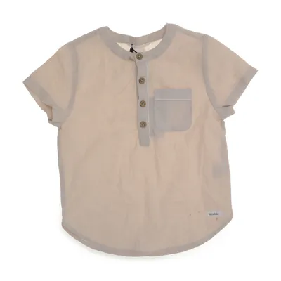 Kortärmad skjorta (Beige) från Newbie by KappAhl Bomull