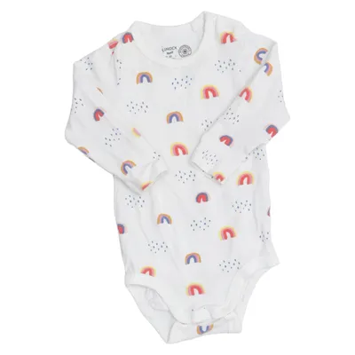 Body (Vit, Flerfärgad) från Lindex Baby Bomull, Elastan