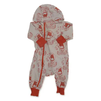 Mjukisdräkt (Beige, Röd, Vit) från Mini Rodini