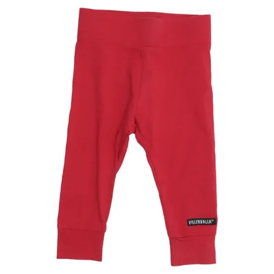 Leggings (Red) from Villervalla Elastane, Organic cotton