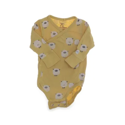 Body (Gul, Vit) från Lindex Baby Bomull, Elastan