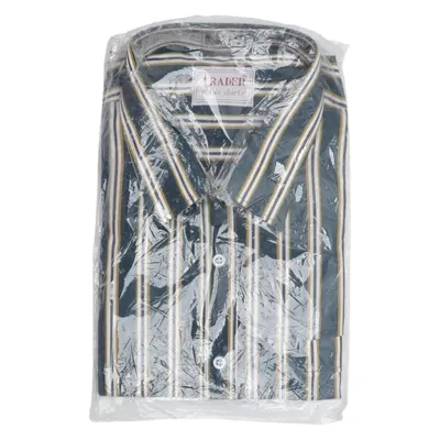 Shirt (Blue, Yellow, White) from Trader Cotton, Polyester