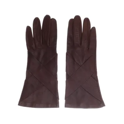 Läderhandskar (Brun) från Carolina Amato