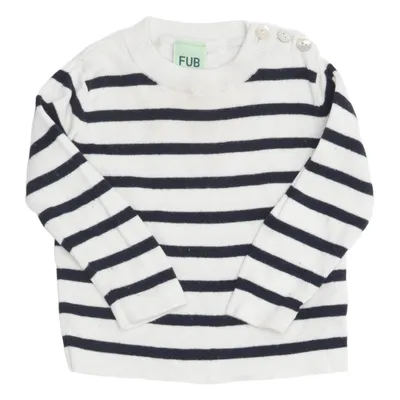 Pull-over (Blanc, Bleu) de FUB Coton biologique