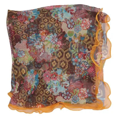 Scarf (Brun, Flerfärgad) från TMH Lisa Polyester, Silke