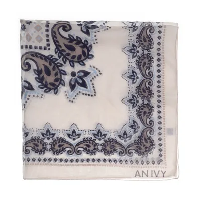 Handkerchief (Beige, Blue, Gray) from An Ivy Cotton