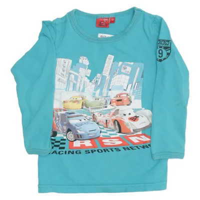 Långärmad t-shirt (Blå, Flerfärgad) från Cars Bomull, Elastan