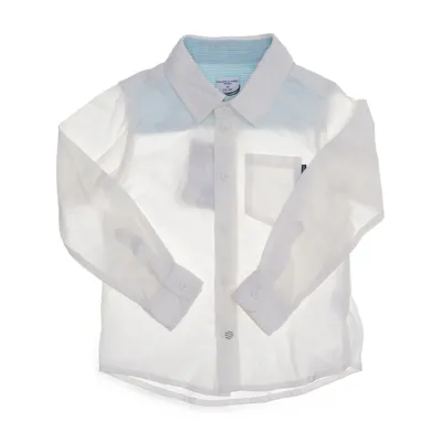 Shirt (White, Blue) from Polarn O. Pyret Cotton